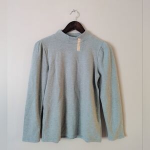 NWT Madewell Grey/Green Mock Neck Sweater